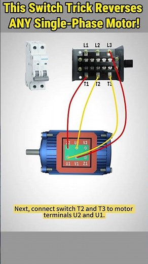 Reversing a Single-Phase Motor | Forward-Reverse Switch Wiring #howto #wiring #motorcontrol