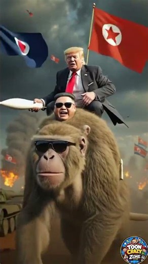 “Two leaders. One crazy monkey. Zero logic!” #comedyvideo #aistory #youtubeshorts