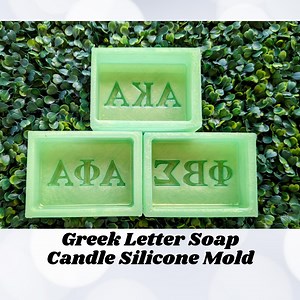 Greek Letter Soap Candle Silicone Molds/custom Greek Alphabet Sorority Fraternity Freshie Molds, Resin, Chocolate, Candle, Concrete Molds - Etsy