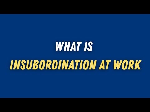 What is insubordination at work