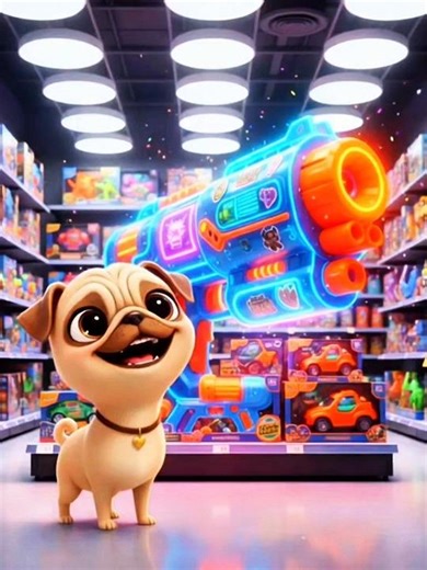 This Cute Dog Found a Glowing Neon Toy and Went Crazy ✨🐶