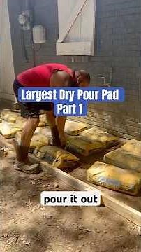 Biggest Dry Pour on YouTube – First Slab Section Poured & Watered! (Part 1) #diy #concrete #garden