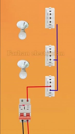 3 Switch aur 2 Bulb wiring diagram #shorts