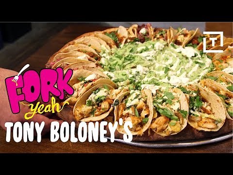 Tony Boloney's Giant Taco Covered Pizza || Fork Yeah