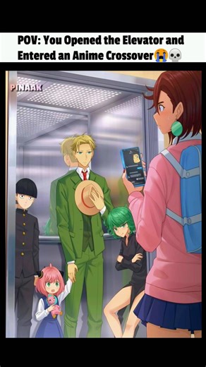 POV: You Opened the Elevator and Entered an Anime Crossover 😭💀”#anime #onepiece #shortsfeed