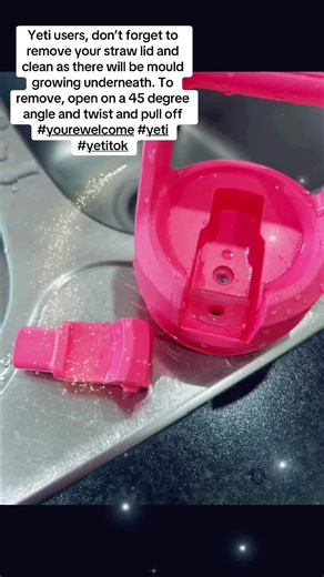 Don’t forget to clean your Yeti bottles properly and remove the straw lid off as there will be mould present underneath #yourewelcome #yeti #yetitok