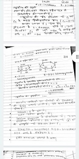Glucose structure and mutarotation notes📝