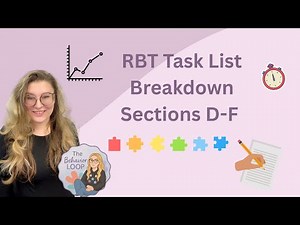 RBT Task List Breakdown | Sections D–F (Behavior Reduction, Documentation, Professional Conduct)