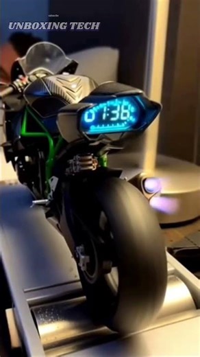 Mini kawasaki Bike Clock alarm | bike most powerfull throttle #kawasaki #bikealarm #unboxingtech074