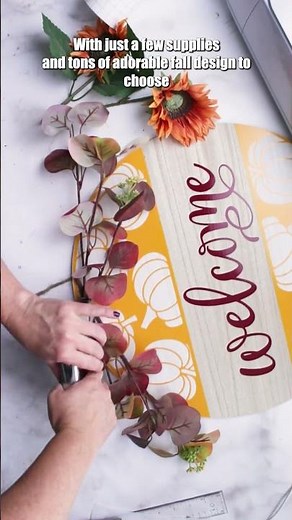 Fall front porch makeover with Cricut! 🍂🍁 #ad #cricutmade #crafts #itsfallyall