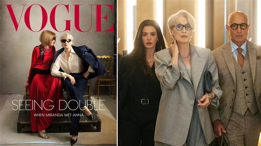 Meryl Streep poses with Anna Wintour for 'Devil Wears Prada' cover