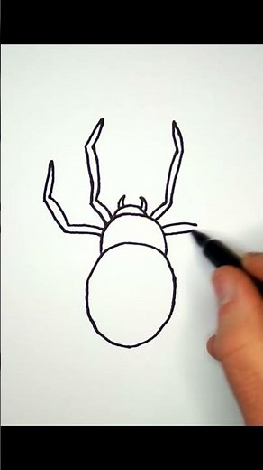How to draw a Spider - Simple drawing
