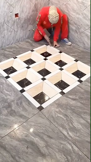 7.1K views · 39 reactions | Mesmerizing floor tile art | Civil Engineering&Architecture | Facebook