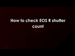 How to check EOS R shutter count