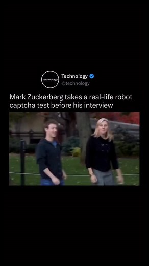 Technology on Instagram: "Lex Fridman once gave Mark Zuckerberg a real-life version of a CAPTCHA test before their interview, asking him to prove he was human by circling traffic lights on paper. The playful setup mirrored the online puzzles designed to distinguish people from bots, and Zuckerberg completed it successfully while Fridman jokingly confirmed he had passed. The moment added a light start to their wide-ranging conversation and sparked jokes about Zuckerberg’s famously robotic manner.