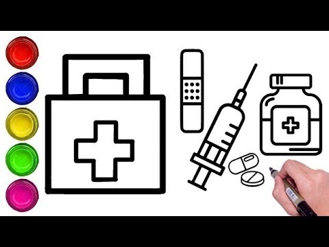 First Aid Kid Drawing For Toddler How To Draw First Aid Box | First Aid Box Drawing | Draw Smart