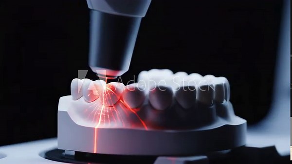 Dental scanner creates 3D model of teeth for advanced dental care and technology innovation
