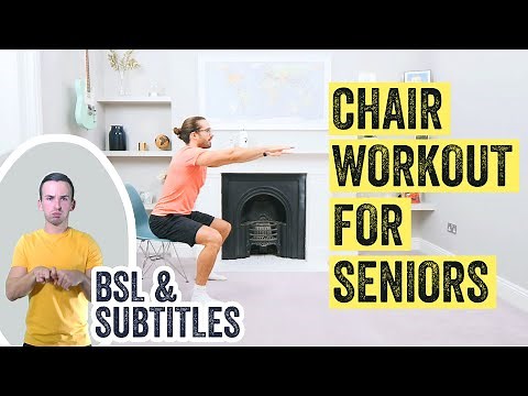 10 Minute Home Chair Workout For Seniors | BSL & Subtitles | The Body Coach TV