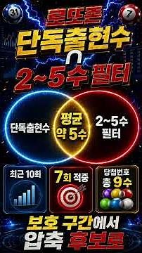 1233회 로또존 분석｜2~5수 필터 25수 공개, 조합의 뼈대는 여기#로또1233회 #로또존분석 #로또필터 #로또조합 #이번주로또