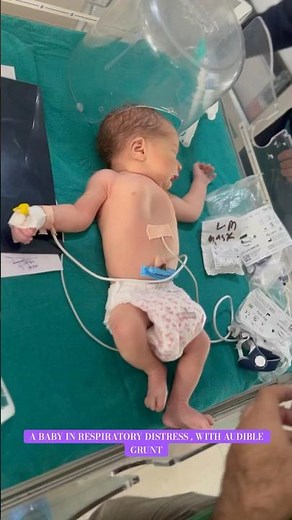 Grunting Baby , a warning to act fast . #grunt#hospitalize#respiratory support#oxygen#cpap#vent