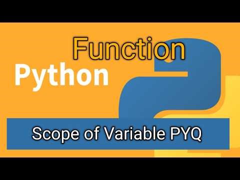 Scope of variable PYQ | PYQ on Scope of Variable Python class 12 CBSE