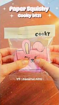 DIY PAPER SQUISHY COOKY BT21 🩷 #papersquishy