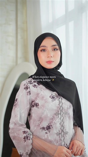 Elegant Black Ruby Kebaya for Modern Raya Celebrations