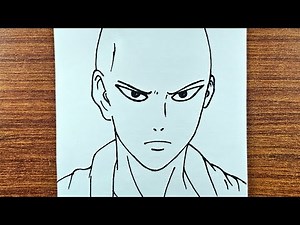 How To Draw Saitama From One Punch Man || Easy Drawing For Beginners || Easy Anime Drawing