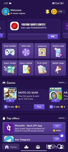 Earn free cash #CashRewardz#playstore redeemcode