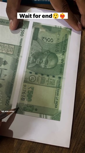 Drawing painting note 500rs 2000rs note farzi