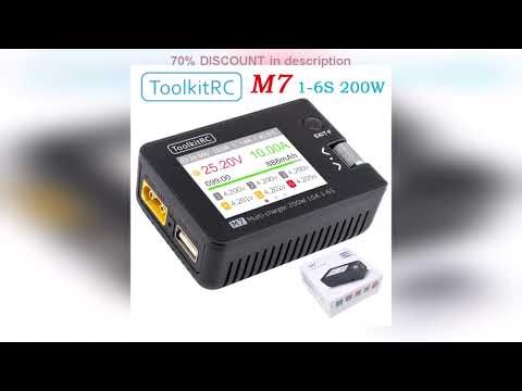 A must-have product! ToolkitRC M7 200W 10A DC Balance Charger Discharger for 1-6S Lipo Battery Wit