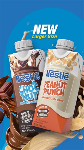 1K reactions · 17 comments | Your delicious escape just got bigger! ✨磻 Introducing Nestlé Peanut Punch 樂拏 and ChocNut 樂 — now in a larger 330ml pack! More to gulp , more to indulge ! #Nestle #NestleFlavouredMilkDrinks | Nestlé Flavoured Milk Drinks | Facebook