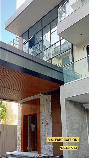 canopy makeover acp sheet cladding &false ceiling work Mob: 9324367774 #bsfabrication #acp #false