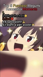 💥 Top 5 Funniest Megumin Moments 😂 | Konosuba #shorts