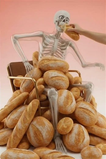 How many loaves of bread does it take to explode your stomach? #3d #animation #interesting