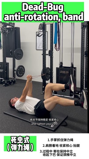 Banded Dead Bug (Anti-Rotation)｜Core Stability & Trunk Control