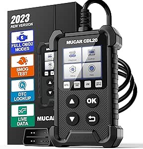 MUCAR CDL20 OBD2 Scanner Car Code Reader with Full OBDII Functions, Check Engine Code Reader Automotive CAN Diagnostic Scan Tool for All OBDII Protocol Cars Since 1996