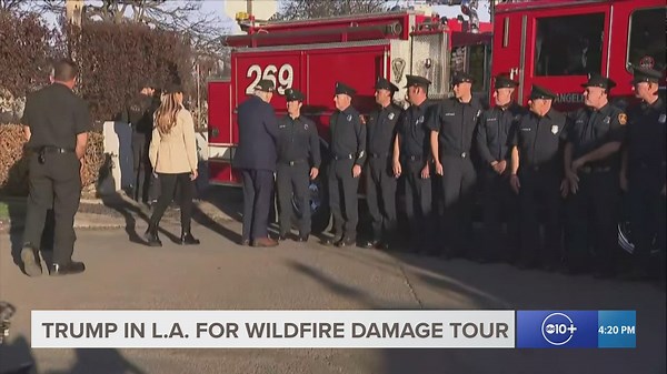 Trump meets with California firefighters | Raw