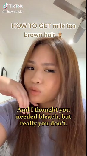 HOW TO GET MILK TEA BROWN HAIR WITHOUT BLEACH AT HOME #kdramahairstyle #hairdye #nobleachrequired #lightbrownhair #milkteabrownhair #boxdye #hairhacks