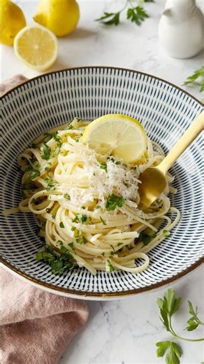 Lemon Pasta Recipe 🍋🍝✨ Easy Dinner Edition #pasta #lemon #delicious #shorts