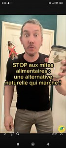 STOP aux mites alimentaires ! 🦋 Si tu ouvres un paquet de farine et que tu y trouves de petits filaments ou des papillons qui volent dans tes placards… Mauvaise nouvelle : tu as des mites alimentaires ! 😬 Ces petites bêtes pondent leurs œufs directement dans nos paquets de céréales, de pâtes ou de légumineuses. Une fois écloses, les larves grignotent tout sur leur passage avant de se transformer en papillons. Résultat : tes provisions sont contaminées et bonnes pour la poubelle ( même si ce n'