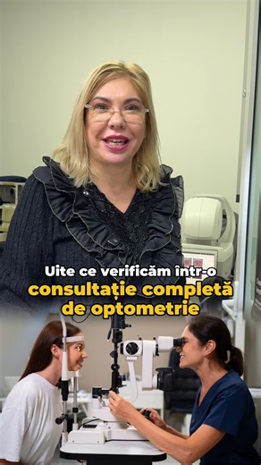 Optic R Uleia | Optica Ploiesti on Instagram: "La un control optometric corect nu vorbim doar despre „ce dioptrii ai”, ci despre cum funcționează ochii tăi per ansamblu. În cadrul unei consultații optometrice complete, verificăm vederea la distanță și aproape, identificăm probleme precum miopia, astigmatismul sau presbiopia, dar evaluăm și sănătatea ochilor: modul în care lucrează musculatura oculară, acomodarea, sensibilitatea la lumină și coordonarea dintre cei doi ochi. 📲 Programează-te la O