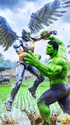 Hulk Vs रोबोट राक्षस #hulk #comedy #funny #robot