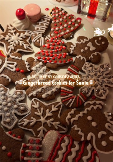 Vegan Gingerbread cookies for Santa🎅🏻🍪🥛 Soft, perfectly spiced, and made for Christmas Eve✨ Leave them out for Santa😌🎅🏻 Ingredients: Dry: • all-purpose flour - 2¼ cups (300 g) • ground ginger - 2 tsp • cinnamon - 1½ tsp • nutmeg - ¼ tsp • salt - ½ tsp • baking soda - ½ tsp • light brown sugar - ½ cup (100 g) Wet: • vegan butter, stick-style, softened - ½ cup (120 g) • molasses - ⅓ cup (80 ml) • plant milk - 4 tbsp • vanilla extract - 1 tsp How to make: \t1. Cream softened vegan butter wit