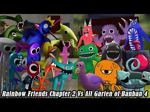 FNF All Rainbow Friends Chapter 2 Vs All Garten of Banban 4 Sings Friends To Your End | Roblox Mod