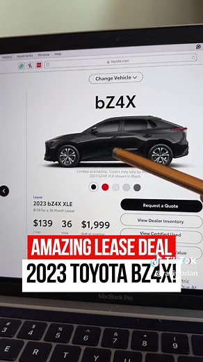 Best Lease Deal: 2023 Toyota BZ4X XLE for $139/Month!