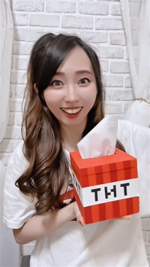 DIY Minecraft TNT Tissue Box💥 That’s Actually Explodes! #minecraft #tnt #diy #craft #shorts