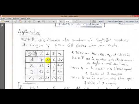 Statistique S1 partie 29 " Tableau de deux variables X et Y 1/3 "