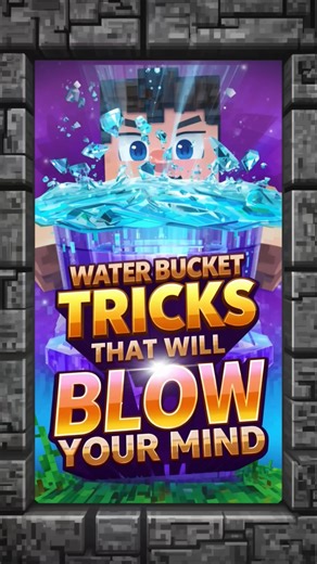 Water Bucket Tricks That Will BLOW Your Mind! 🤯🪣 #minecraft #minecrafttips #gaming