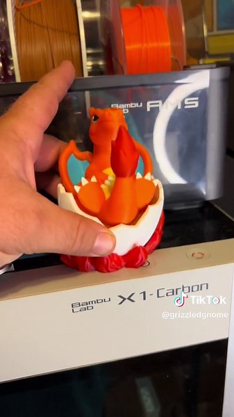 The charizard 3D print is complete! #3dprinting #3dprinted #3dprint #pokemon